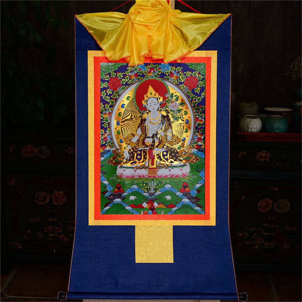 White Tara - Tibetan thangka painting, view 11