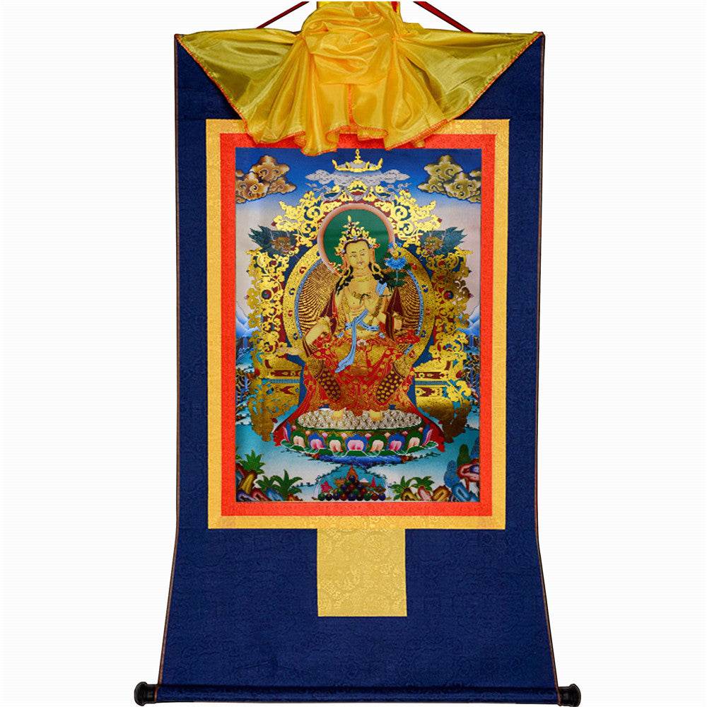 Maitreya Ajita - A Future Buddha of This World - Tibetan thangka painting, view 9