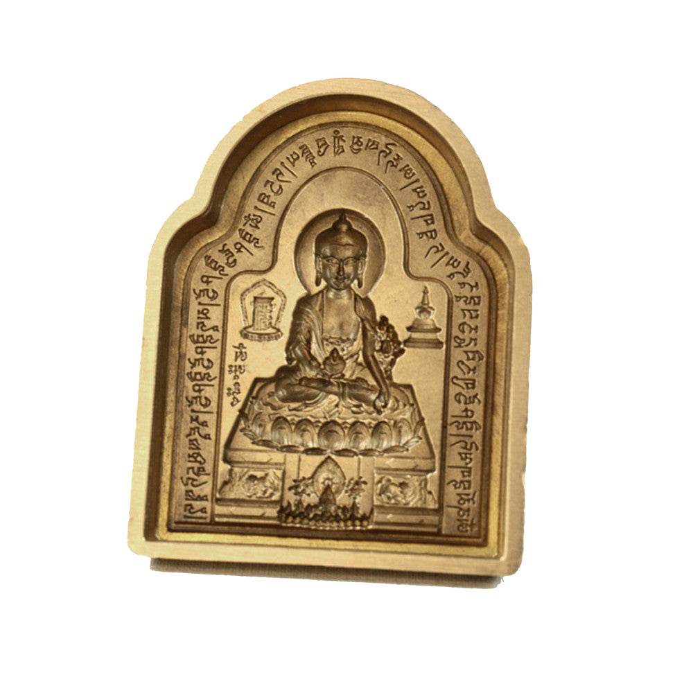 Bhaisajyaguru Medicine Buddha Tsa Tsa Mold - Tibetan tsa tsa mold, size reference
