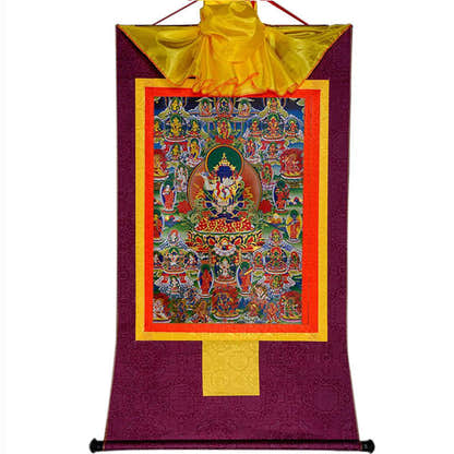 Bardo Thodol-42 Silent Deities - Tibetan thangka painting, view 11