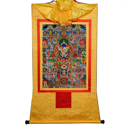 Bardo Thodol-42 Silent Deities - Tibetan thangka painting, view 14