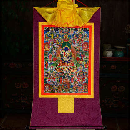 Bardo Thodol-42 Silent Deities - Tibetan thangka painting, view 12