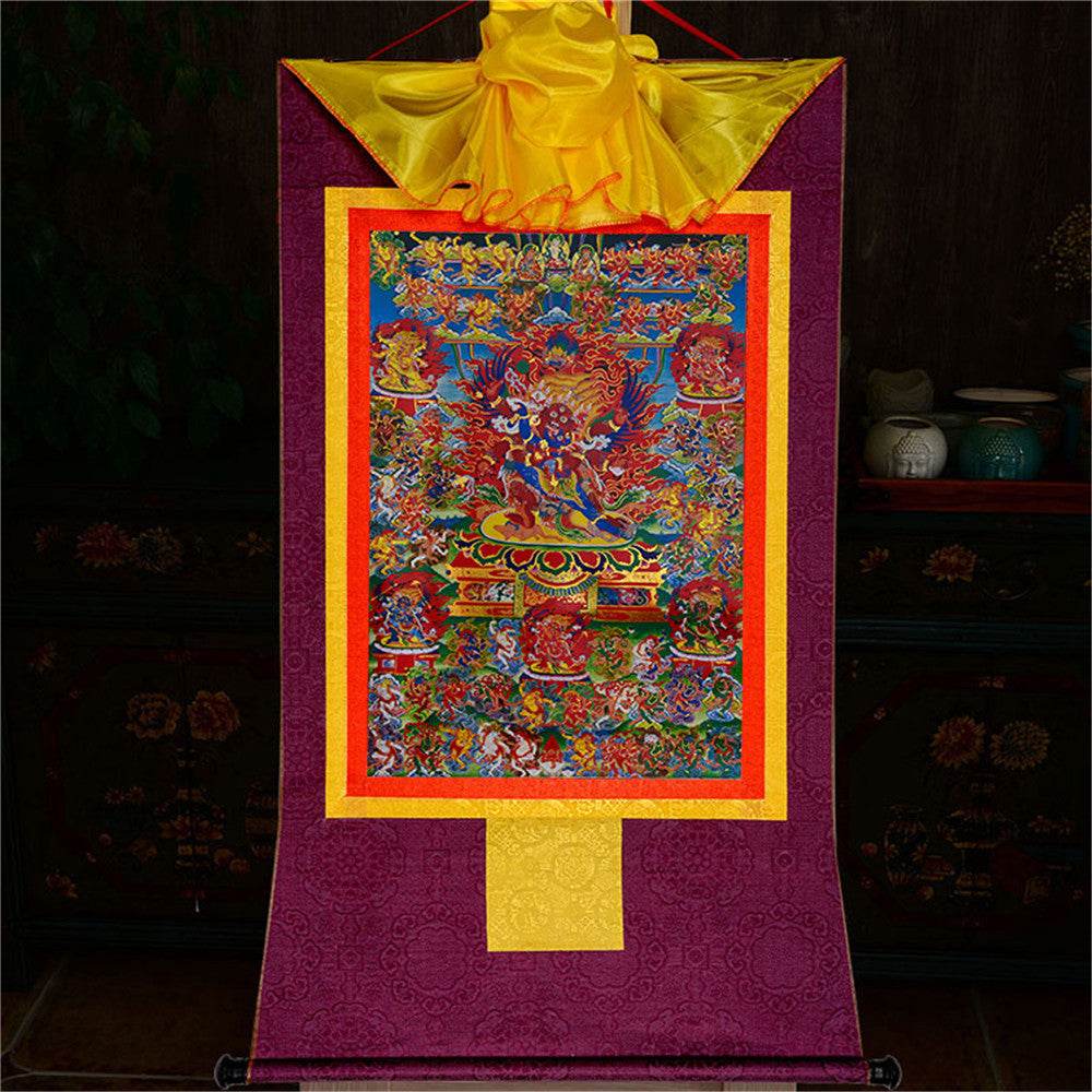 Bardo Thodol-58 Wrathful Deities - Tibetan thangka painting, view 12