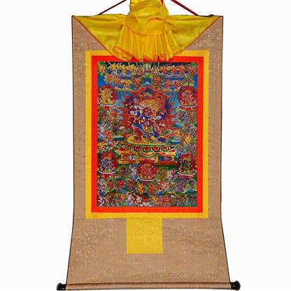 Bardo Thodol-58 Wrathful Deities - Tibetan thangka painting, view 7