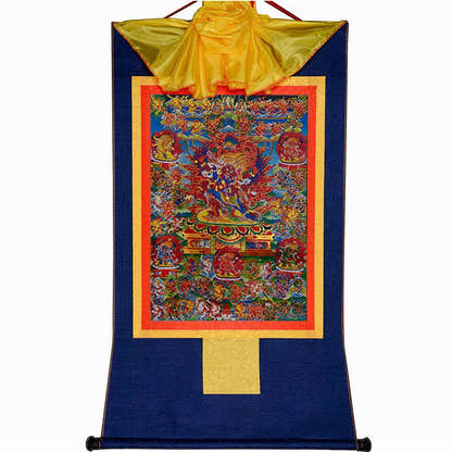 Bardo Thodol-58 Wrathful Deities - Tibetan thangka painting, view 9