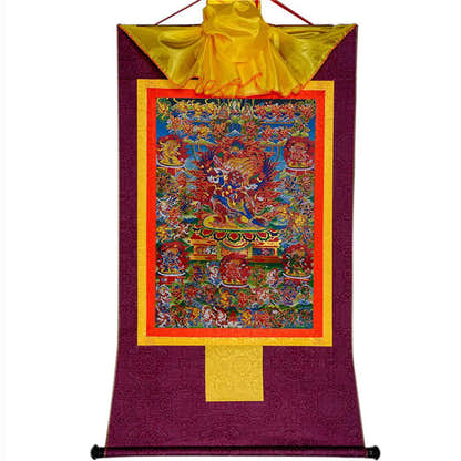 Bardo Thodol-58 Wrathful Deities - Tibetan thangka painting, view 11