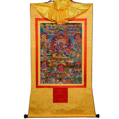 Bardo Thodol-58 Wrathful Deities - Tibetan thangka painting, view 13