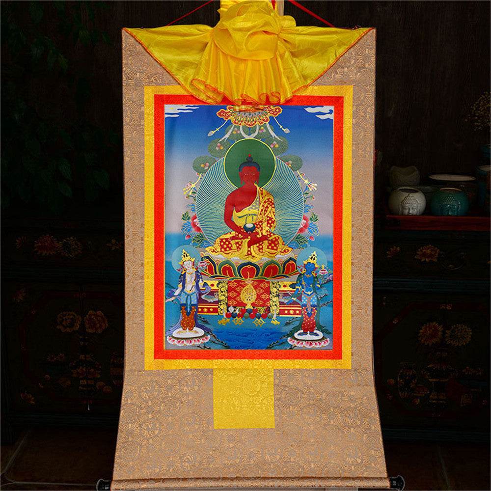 Amitayus,Amida,Amitabha - Tibetan thangka painting, view 10