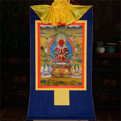 Amitayus-Buddha Of Infinite Life - Tibetan thangka painting, view 11