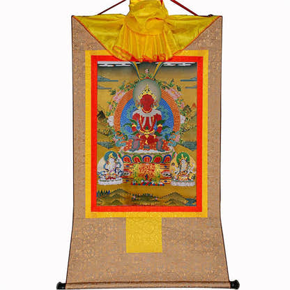 Amitayus-Buddha Of Infinite Life - Tibetan thangka painting, view 8