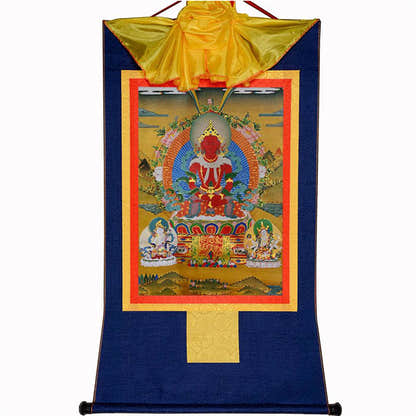 Amitayus-Buddha Of Infinite Life - Tibetan thangka painting, view 10