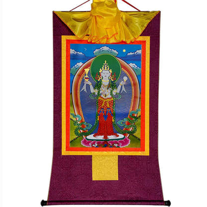 Chenrezig - Tibetan thangka painting, view 11