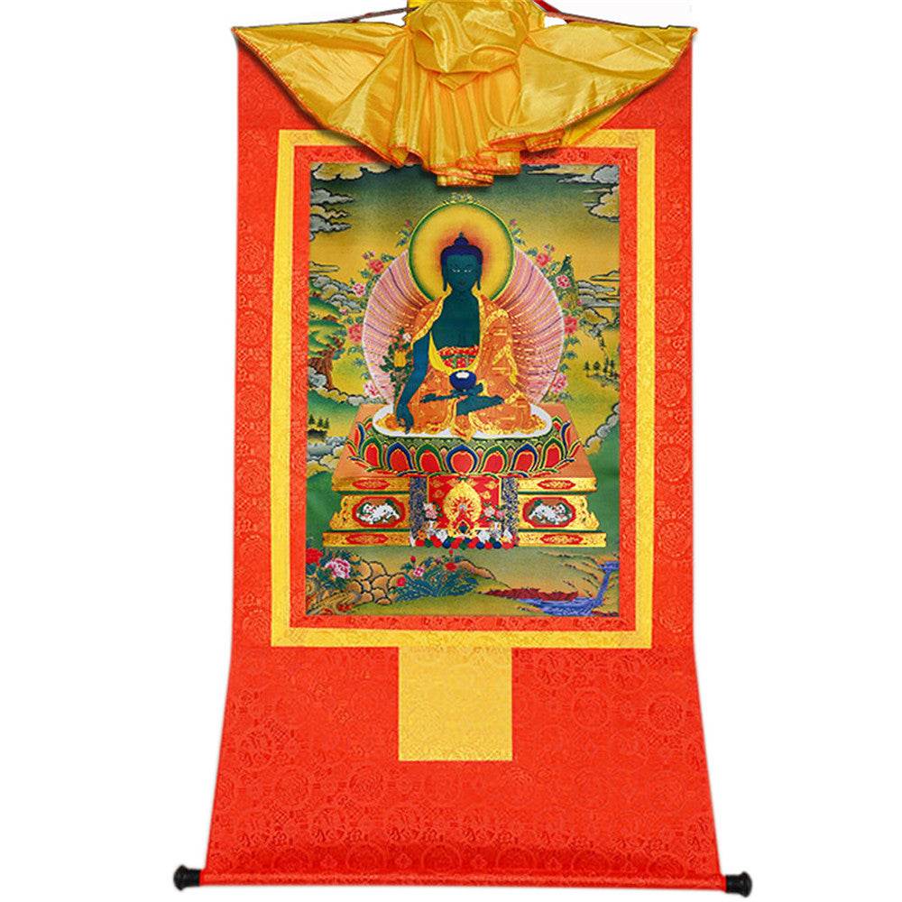 Bhaisajyaguru-Medicine Buddha - Tibetan thangka painting, view 17