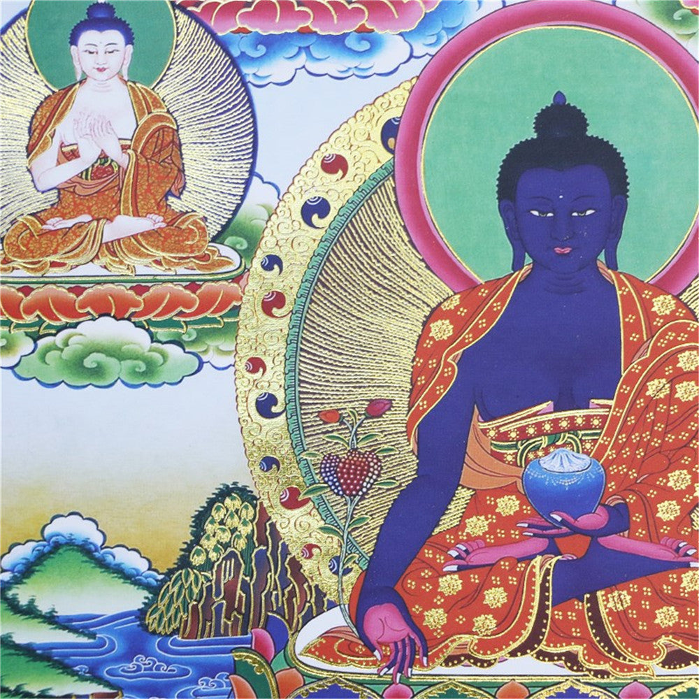 Gandhanra-Thangka-Art-Eight-Forms-of-Bhaisajyaguru-Medicine-Buddha