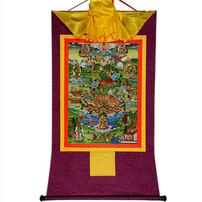 Eight Forms of Green Tara - Tibetan thangka painting, view 12
