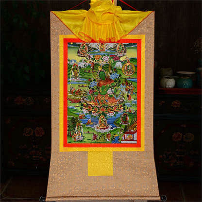 Eight Forms of Green Tara - Tibetan thangka painting, view 9