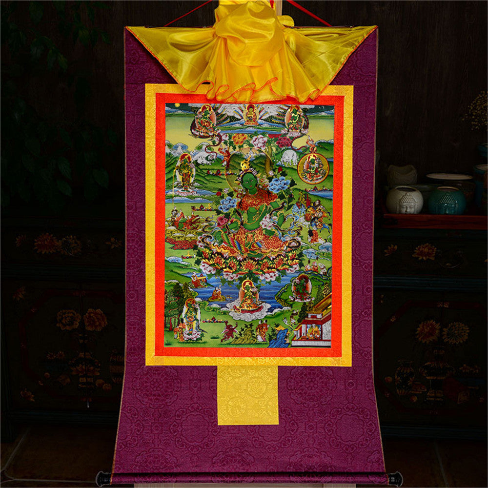 Gandhanra-Thangka-Art-Eight-Forms-of-Green-Tara