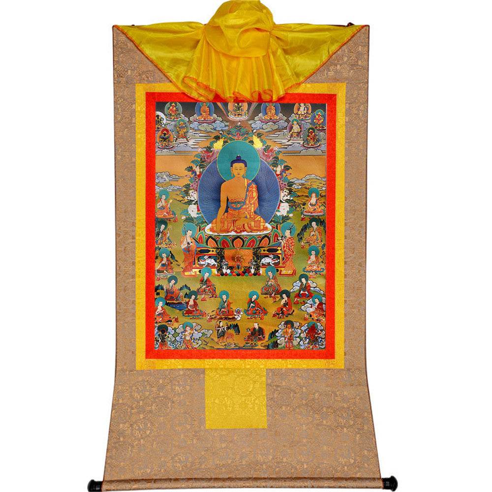 Eighteen Arhats,18 Luohan - Tibetan thangka painting, view 9
