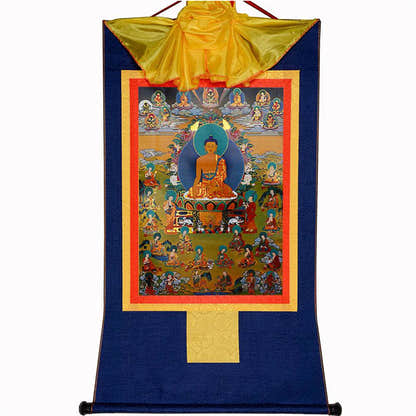 Eighteen Arhats,18 Luohan - Tibetan thangka painting, view 11