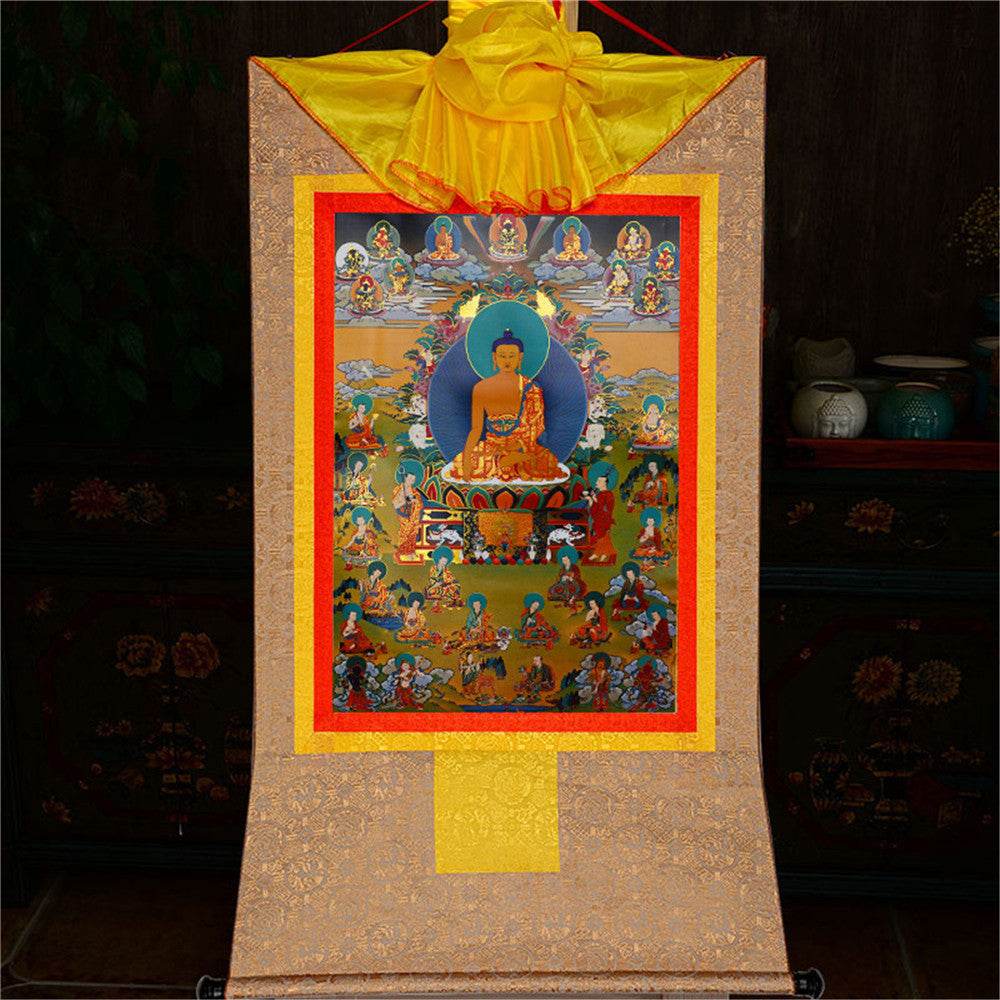 Eighteen Arhats,18 Luohan - Tibetan thangka painting, view 10