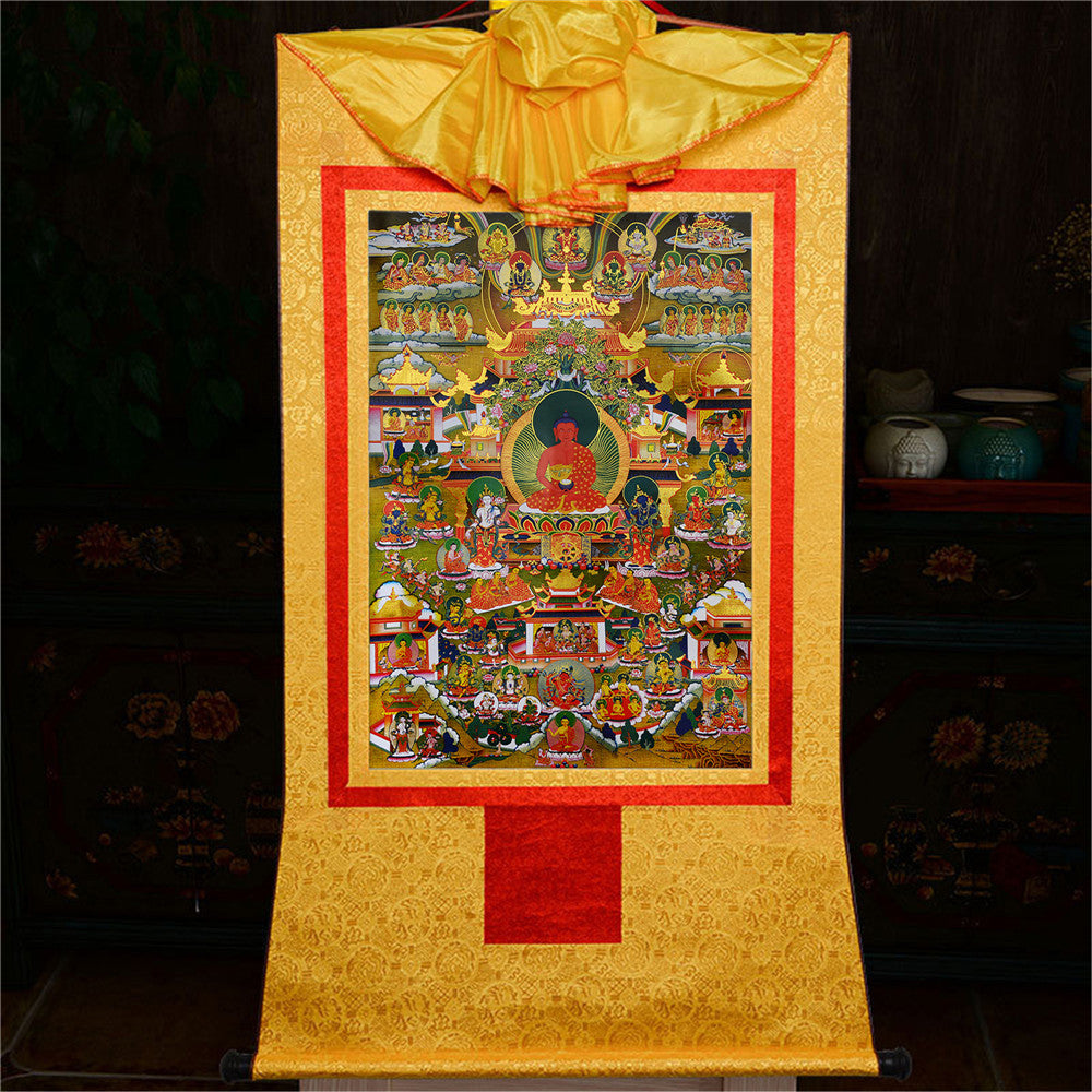 Gandhanra Thangka Art Elysium of Buddhism Sukhavati