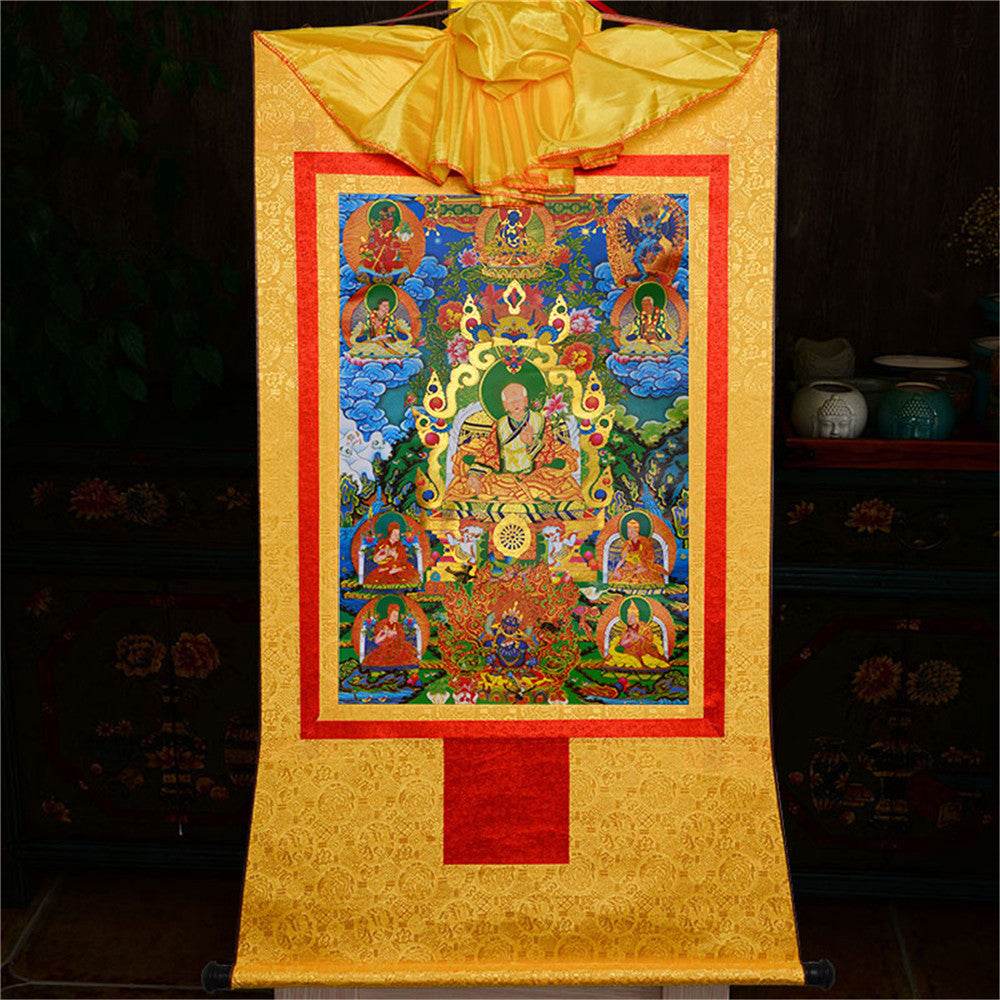 Masters of the Sakya school ,Great Sakyapa - Tibetan thangka painting, view 15