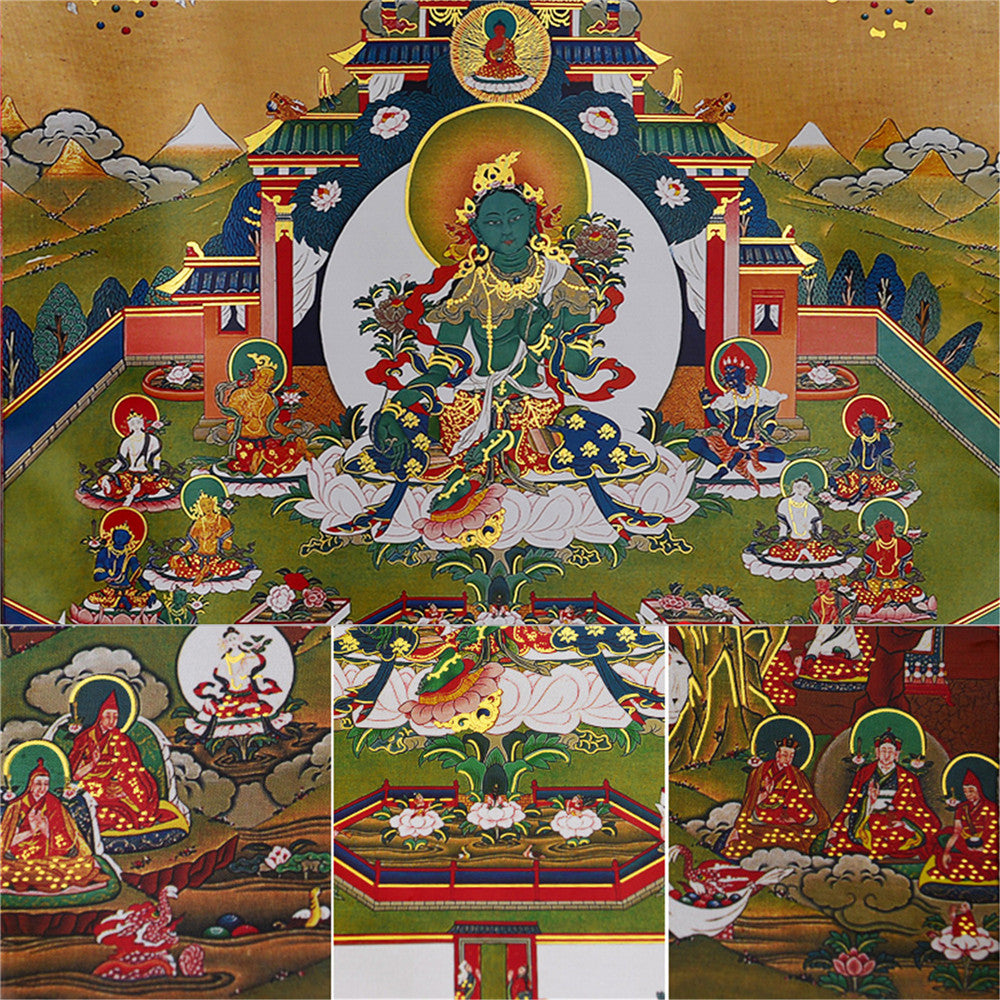 Gandhanra-Thangka-Art-Green-Tara-in-Mandala