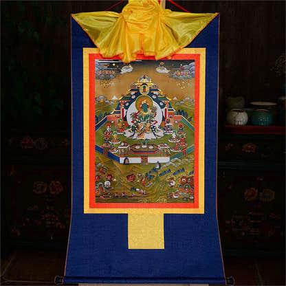 Green Tara in Mandala - Tibetan thangka painting, view 11