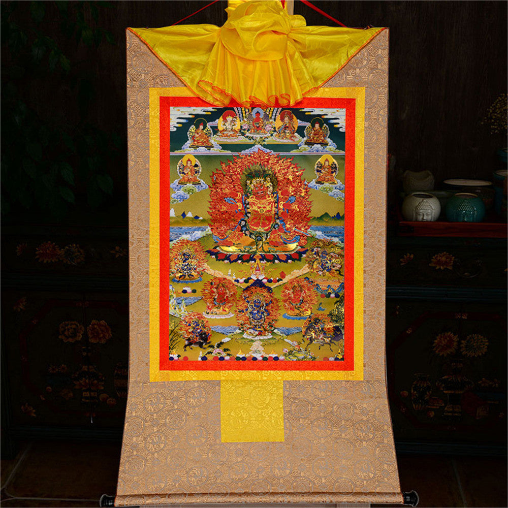 Gandhanra-Thangka-Art-Hayagriva-Yaksha-Attendant-Wisdom-King