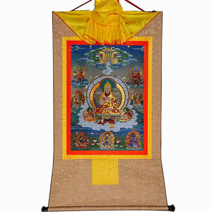Je Tsongkhapa,Losang Drakpa,Je Rinpoche - Tibetan thangka painting, view 8