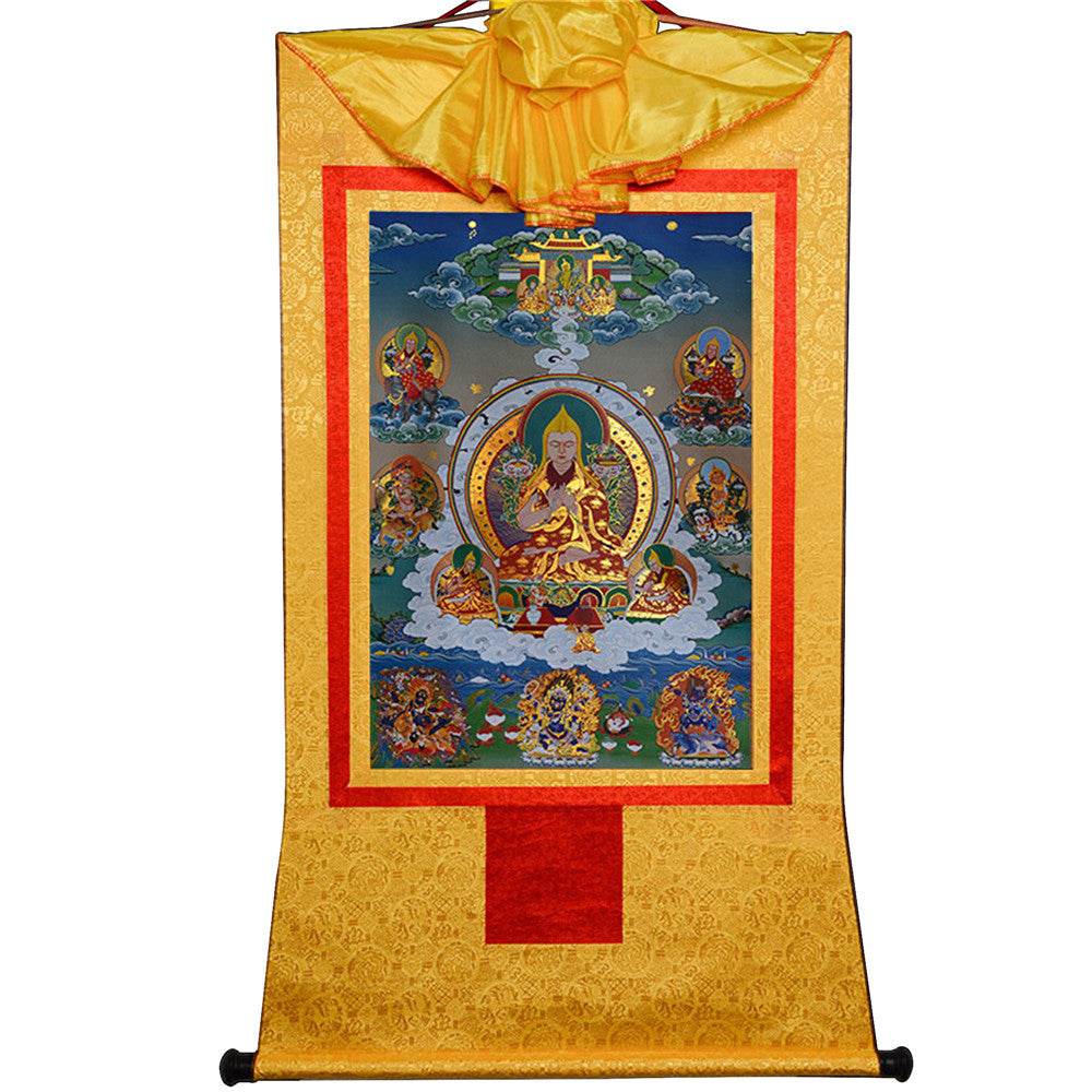 Je Tsongkhapa,Losang Drakpa,Je Rinpoche - Tibetan thangka painting, view 15