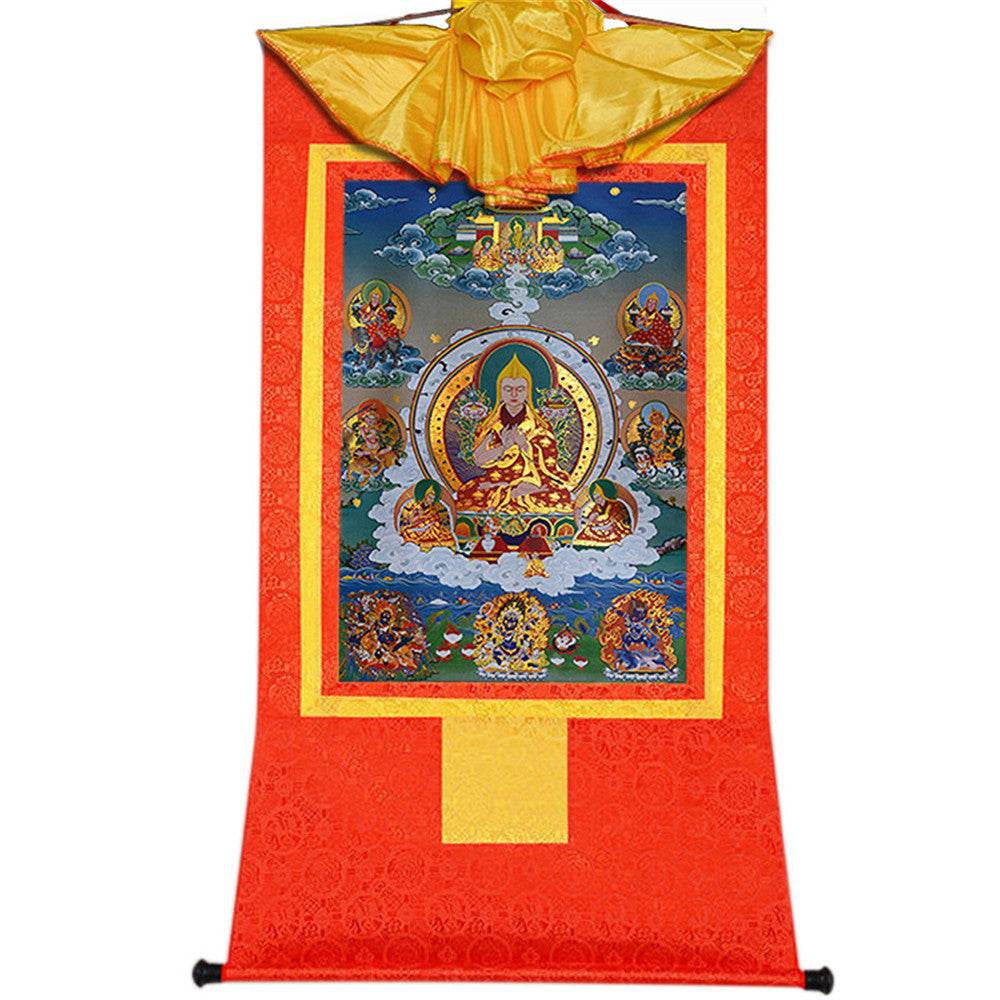 Je Tsongkhapa,Losang Drakpa,Je Rinpoche - Tibetan thangka painting, view 17