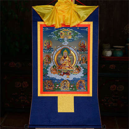 Je Tsongkhapa,Losang Drakpa,Je Rinpoche - Tibetan thangka painting, view 11