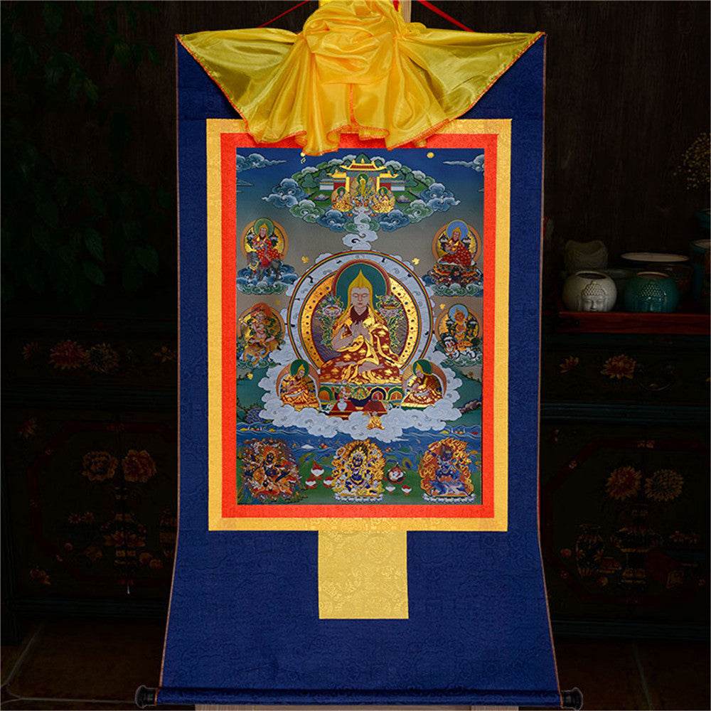 Je Tsongkhapa,Losang Drakpa,Je Rinpoche - Tibetan thangka painting, view 11