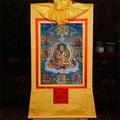 Je Tsongkhapa,Losang Drakpa,Je Rinpoche - Tibetan thangka painting, view 16