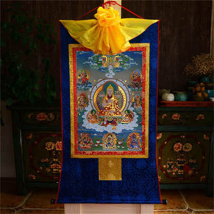Je Tsongkhapa,Losang Drakpa,Je Rinpoche - Tibetan thangka painting, view 7