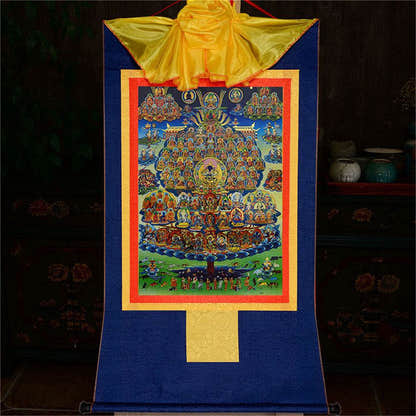 Karma Kagyu Refuge Tree - Tibetan thangka painting, view 10