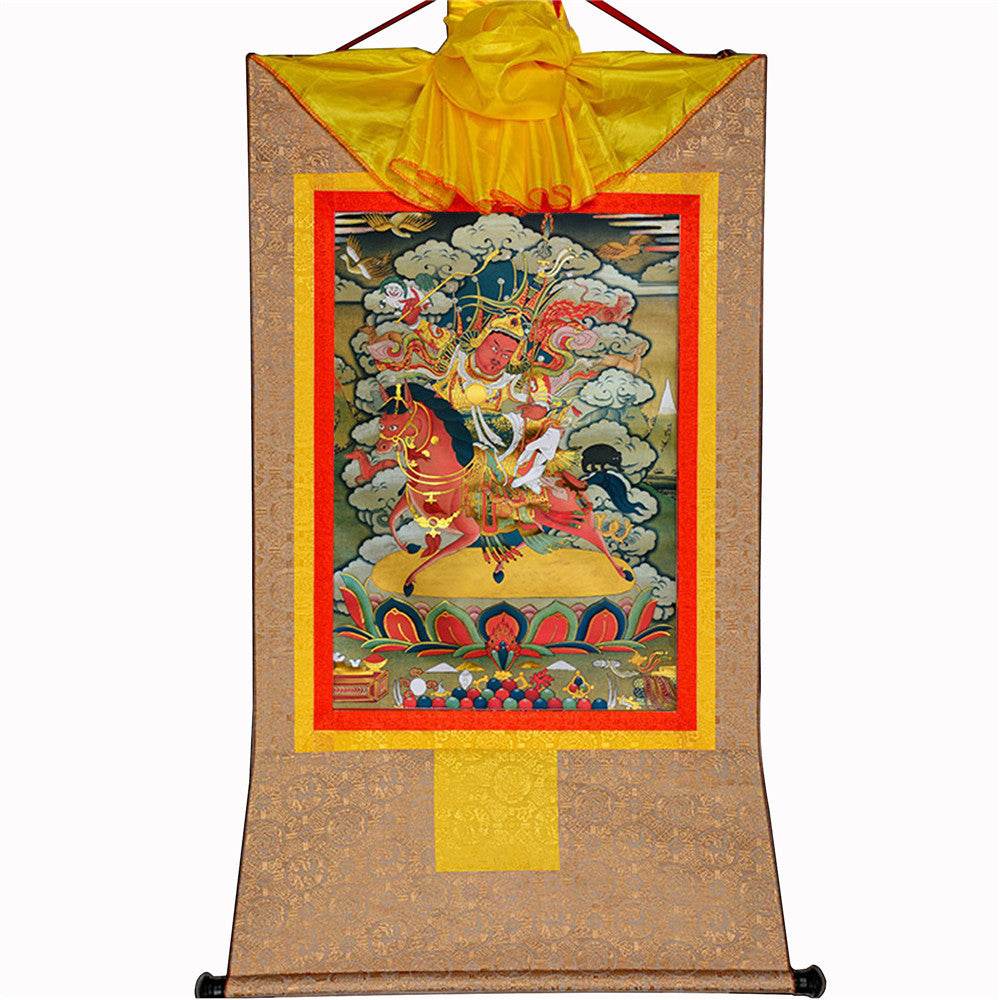 King Gesar གེ་སར - Tibetan thangka painting, view 8