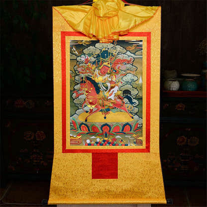 King Gesar གེ་སར - Tibetan thangka painting, view 16