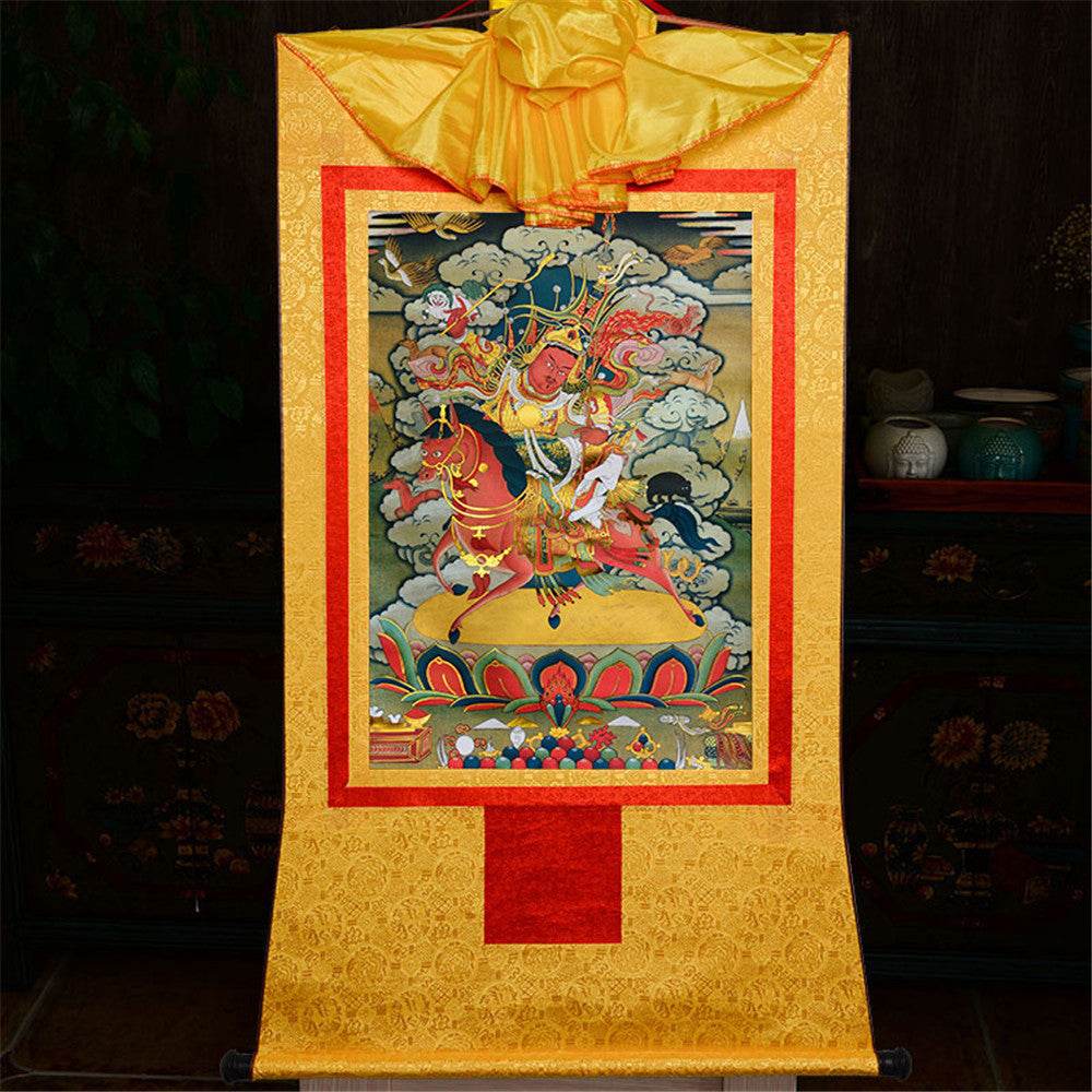 King Gesar གེ་སར - Tibetan thangka painting, view 16