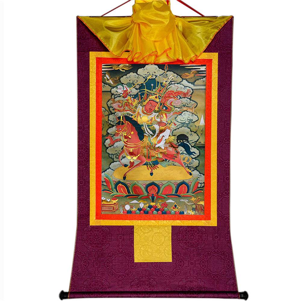 King Gesar གེ་སར - Tibetan thangka painting, view 12