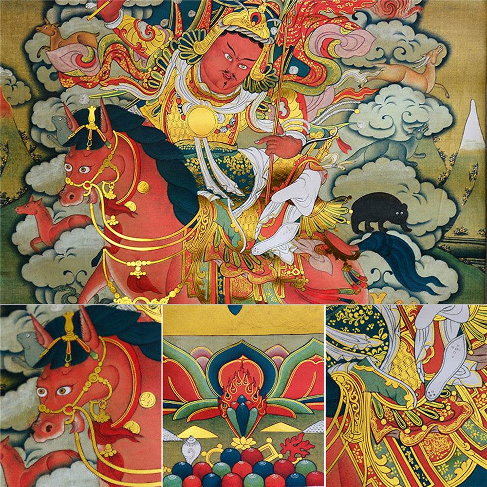 King Gesar གེ་སར - Tibetan thangka painting, view 14