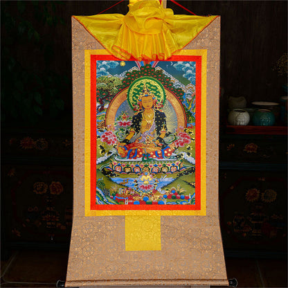 Gandhanra-Thangka-Art-Ksitigarbha-The-Bodhisattva-of-Hell-Beings