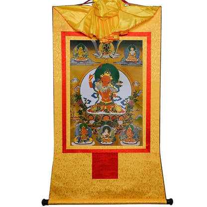 Manjusri -Buddha of Wisdom - Tibetan thangka painting, view 15