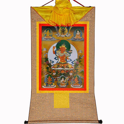 Manjusri -Buddha of Wisdom - Tibetan thangka painting, view 8