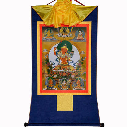 Manjusri -Buddha of Wisdom - Tibetan thangka painting, view 10
