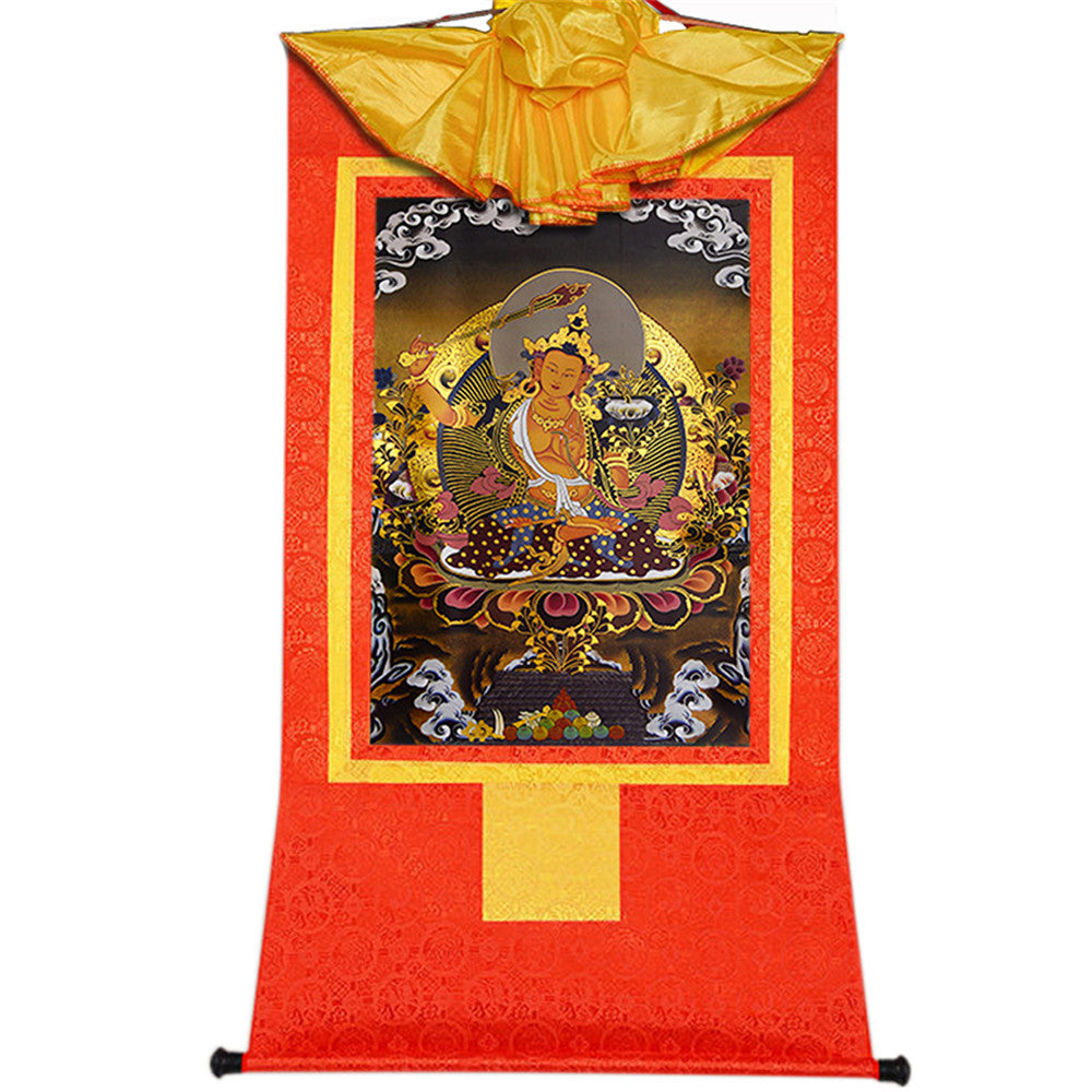 Gandhanra-Thangka-Art-Manjusri-Buddha-of-Wisdom-in-Black-Type