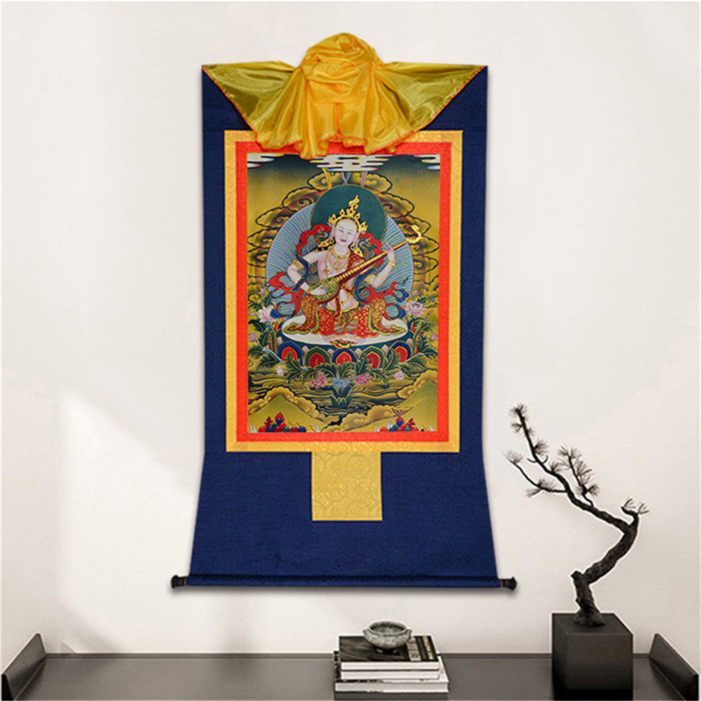 Gandhanra-Thangka-Art-Saraswati-Lakshmi-Parvati
