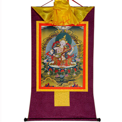 Gandhanra-Thangka-Art-Saraswati-Lakshmi-Parvati