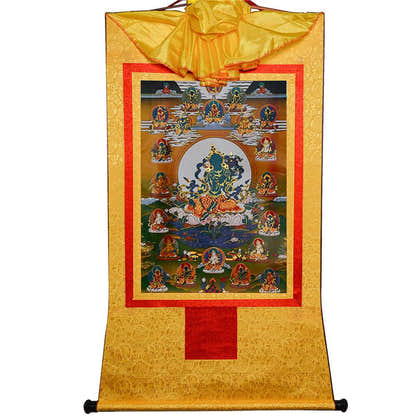 The 21 Taras - Tibetan thangka painting, view 14